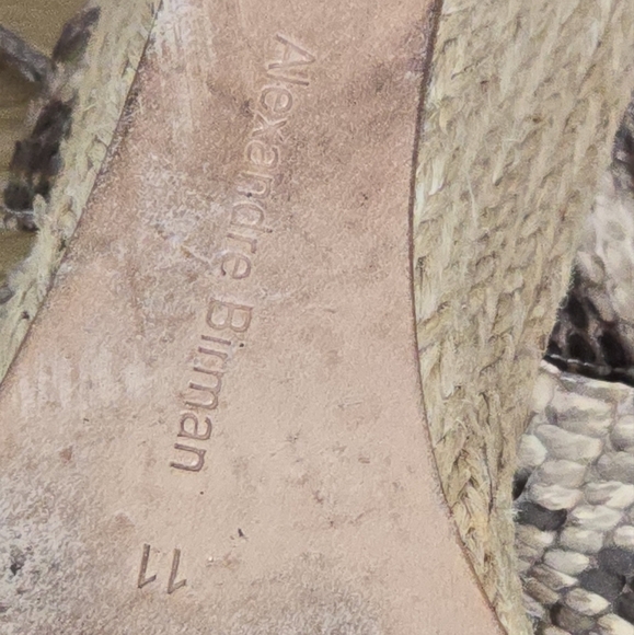 Alexandre Birman Women's Genuine Snake Skin Wedge Sandals Size 11 - Picture 2 of 11